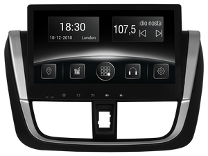 Автомобільна мультимедійна система з антибліковим 9 "HD дисплеєм 1024x600 для Toyota Yaris P170 2016-2017 Gazer CM6509-P170 524278 фото