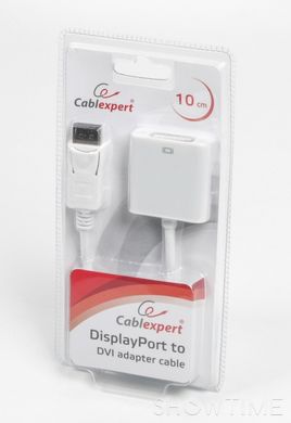 Адаптер-перехідник DisplayPort to DVI Cablexpert AB-DPM-DVIF-002-W White 444421 фото
