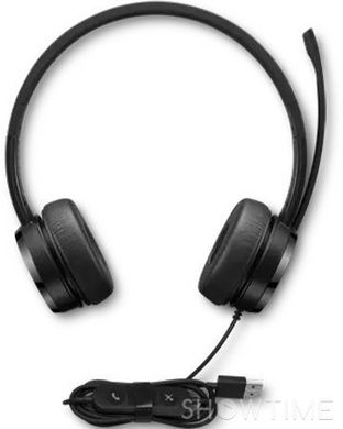 Lenovo USB-A Wired Stereo On-Ear Black (4XD1K18260) — Гарнітура дротова 20-20000 Гц 116 дБ 32 Ом USB-A 1-009516 фото