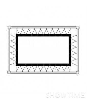 Екран прямої проекції на люверсах з полотна беломатового (зворотна сторона чорна), максимальна висота безшовного екрану до 4.5м, ширина до 100 м. Ціна за 1 м2. 450861 фото