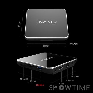 Смарт ТВ приставка H96 Max X2 (2GB/16GB) 1-000483 фото