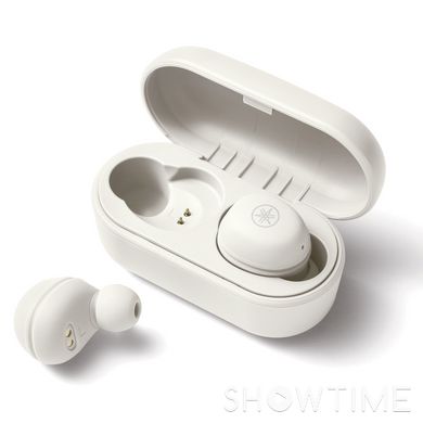 Вакуумні бездротові навушники 6 год білі Yamaha TW-E3A White 1-001329 фото