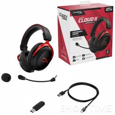 HyperX 4P5K4AA &mdash; гарнітура Cloud II USB/WL Red/Black 1-005235 фото