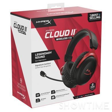 HyperX 4P5K4AA &mdash; гарнітура Cloud II USB/WL Red/Black 1-005235 фото