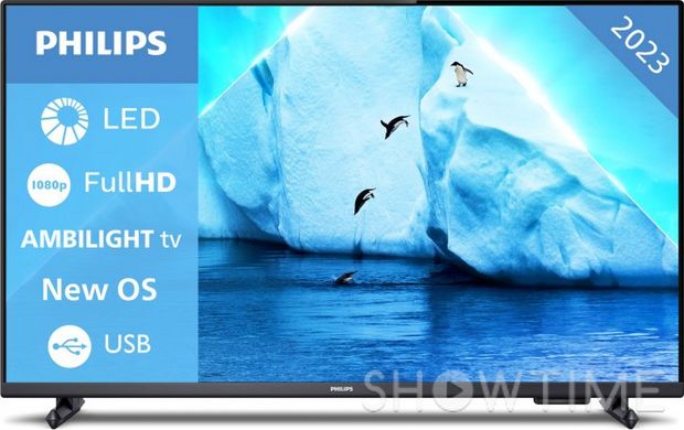 Philips 32PFS6908/12 — ТБ 32", Full HD, Smart TV, HDR, безрамковий, Ambilight, Saphi Smart TV, 60 Гц, 2x6 Вт, Eth, Wi-Fi, Black 1-007279 фото