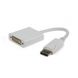 Адаптер-перехідник DisplayPort to DVI Cablexpert AB-DPM-DVIF-002-W White 444421 фото 1