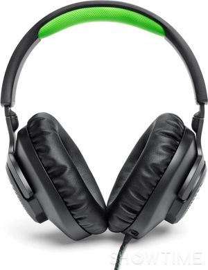 JBL Quantum 100X Black and Green (JBLQ100XBLKGRN) — Наушники с микрофоном геймерские проводные накладные 32 Ом 96 дБ 3.5 мм 1-007657 фото