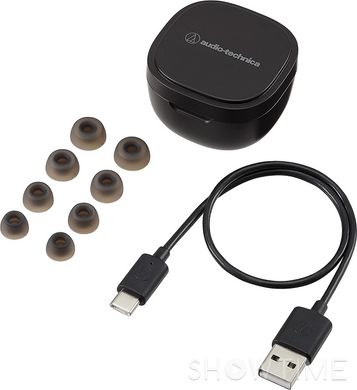Audio-Technica ATH-SQ1TW Black — Навушники бездротові, вакуумні, чорні 1-005978 фото
