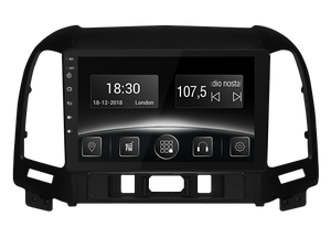 Автомобільна мультимедійна система з антибліковим 9 "HD дисплеєм 1024x600 для Hyundai Santa Fe CM, 2006-2012 Gazer CM6509-CM