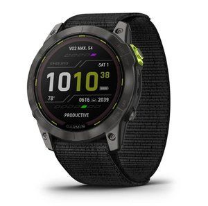 Смарт-часы Garmin Enduro 2 Sapphire Carbon Gray DLC Titanium with Black UltraFit Nylon Strap (010-02754-13) 1-011275 фото