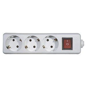Колодка удлинителя Emos (P1320) с выключателем, 3 розетки White 1-011175 фото