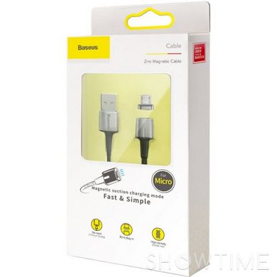 Кабель Baseus Zinc Magnetic Cable USB for USB Micro-B Black 2м (CAMXC-B01) 469107 фото