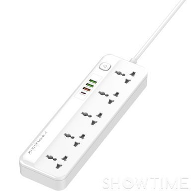 Фильтр питания ProLogix Premium (PR-SC5415W) 5 розеток, 4 USB (1 PD+1 QC3.0+2 AUTO ID), 2 м, белый 1-011225 фото