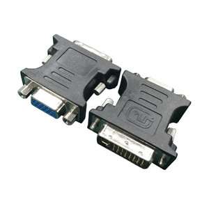 Адаптер DVI 24 + 5 pin / VGA, M / F HD 3 ряди Cablexpert A-DVI-VGA-BK Black 444405 фото