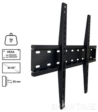 Charmount TV04F Black — Кріплення для телевізора 32"-55", до 50 кг, чорне 1-007141 фото