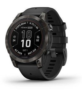 Смарт-часы Garmin Fenix 7 Pro Sapphire Solar Carbon Gray DLC Titanium with Black Silicone (010-02777-54) 1-011277 фото
