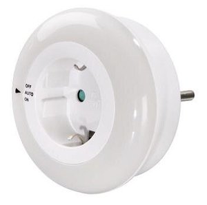 Мережевий адаптер НАМА "Circle", нічне підсвічування, колір корпусу білий, колір LED підсвічування білий 507970 фото