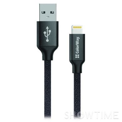Кабель Colorway USB2.0 AM/Apple Lightning Black 1м (CW-CBUL004-BK) 469908 фото