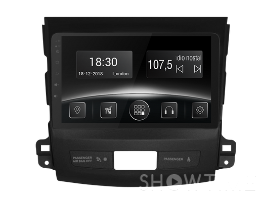 Автомобільна мультимедійна система з антибліковим 9 "HD дисплеєм 1024x600 для Mitsubishi Outlander XL CW 2006-2012 Gazer CM5509-CW6 524210 фото