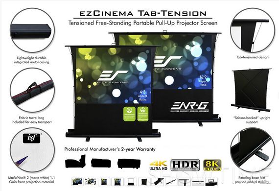 Проекційний екран настінний Elite Screens FT90XWV (90", 4:3, 182.88x137.16 см) 530080 фото