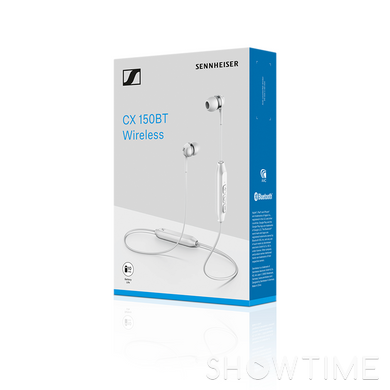 Навушники-гарнітура вакуумні 20 - 20000 Гц 110 дБ білі Sennheiser CX 150BT White 528317 фото