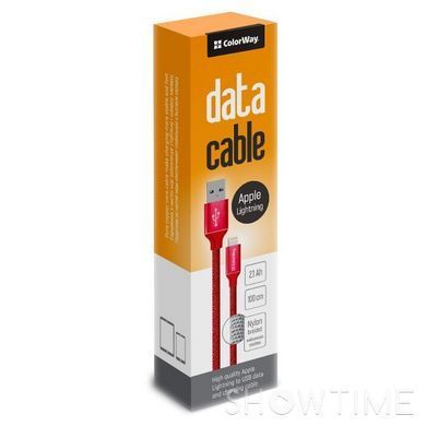 Кабель Colorway USB2.0 AM/Apple Lightning Red 1м (CW-CBUL004-RD) 469909 фото