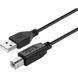 Кабель Kits USB2.0 AM/BM Black 1.8м (Kits-W-006) 470508 фото 1