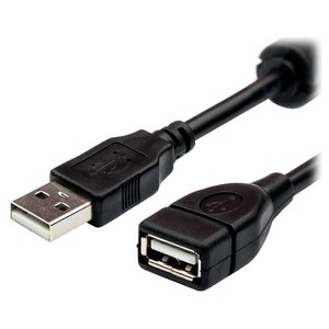 Кабель-подовжувач Atcom USB2.0 AM/AF Black 1.5м (17206) 469172 фото