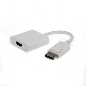 Адаптер-перехідник DisplayPort to HDMI Cablexpert A-DPM-HDMIF-002-W White 444424 фото