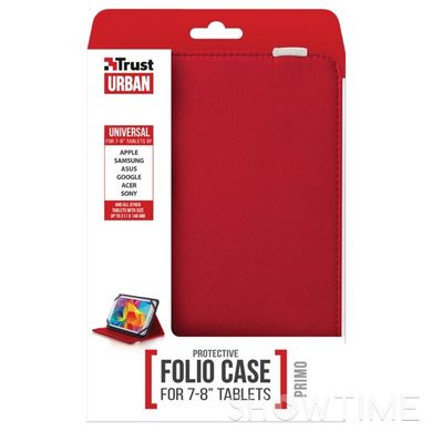Обложка для планшета TRUST Primo Universal Folio Stand 7-8 Red (20314) 454672 фото