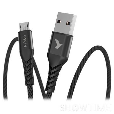 Кабель Pixus Flex Micro-USB Black 1м 469324 фото