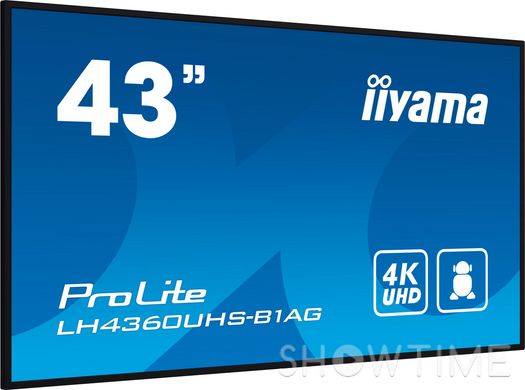 Iiyama LH4360UHS-B1AG — Інформаційний дисплей 42.5" ОС Android 11, 3xHDMI 2.0/1xRS-232c/1xLAN/2xU 1-008358 фото