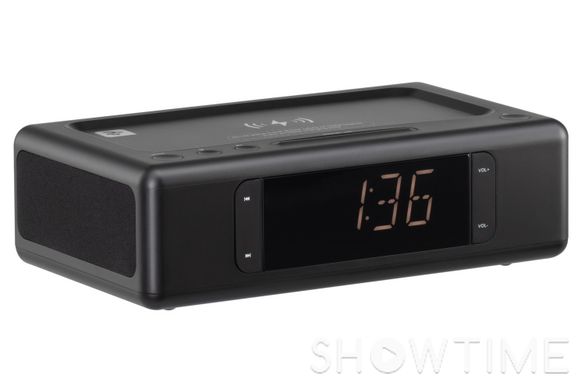 2E 2E-AS01QIBK — акустическая док-станция SmartClock Wireless Charging, Alarm Clock, Bluetooth, FM, USB, AUX Black 1-004889 фото