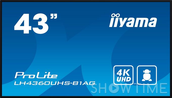 Iiyama LH4360UHS-B1AG — Информационный дисплей 42.5" ОС Android 11, 3xHDMI 2.0/1xRS-232c/1xLAN/2xU 1-008358 фото