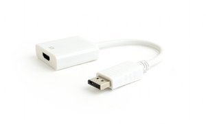 Адаптер-перехідник DisplayPort to HDMI Cablexpert A-DPM-HDMIF-03-W White 444426 фото