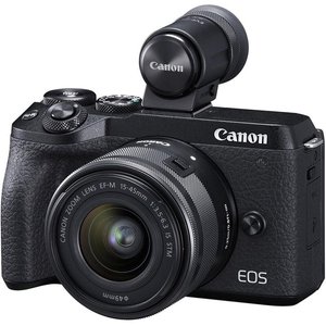 Цифр. фотокамера Canon EOS M6 Mark II + 15-45 IS STM + EVF Kit Black 519050 фото