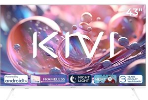 Kivi 43U760QW — Телевізор 43", UHD, Smart TV, білий 1-010037 фото