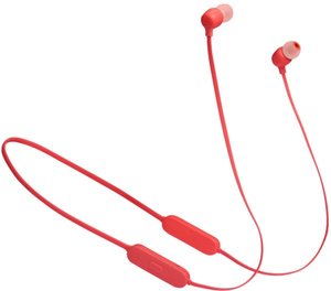 Навушники бездротові вакуумні Bluetooth 16 ч роботи червоні JBL JBLT125BTCOR 543811 фото