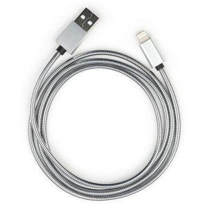 Кабель Vinga USB2.0 AM/Apple Lightning Silver 1м (VCPDCLSSJ1S) 469589 фото