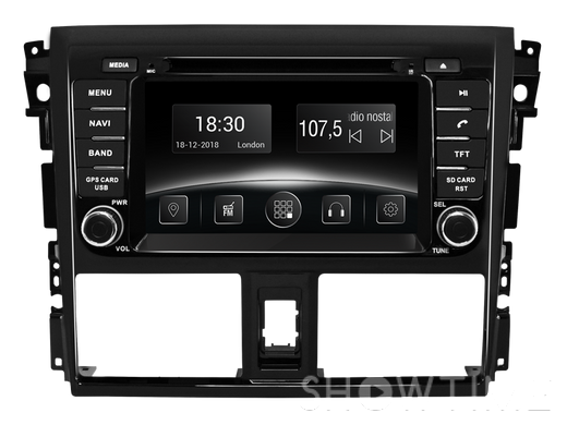 Автомобільна мультимедійна система з антибліковим 7 "HD дисплеєм 1024x600 для Toyota Yaris P150 2013-2016 Gazer CM5007-P150 524354 фото