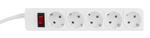 Фильтр питания ProLogix (PRS-P5CU-45W) 3x1.0мм2 медь, 5 розеток, 4.5м, белый 1-011233 фото