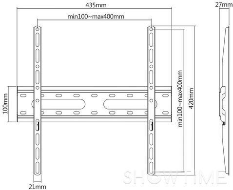 UniBracket BZ03-40 &mdash; Кронштейн фиксированный для ТВ 26-55" 1-008985 фото