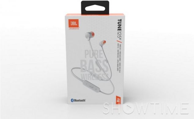 Навушники бездротові вакуумні Bluetooth 16 ч роботи білі JBL JBLT125BTWHT 543812 фото