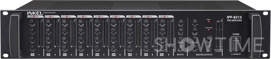 Трансляційний підсилювач потужності 9xXLR 3xRCA 30 – 20000 Гц 2 канали Inkel IPP-8213 730265 фото