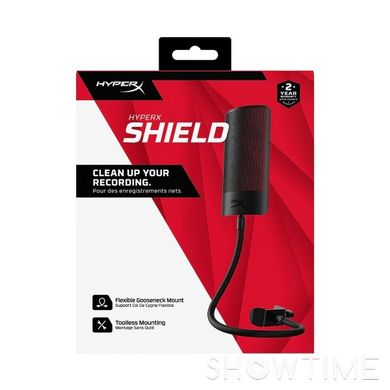 HyperX Shield Mic Black (6X256AA) — Поп-фільтр для мікрофону HyperX, чорний 1-009086 фото