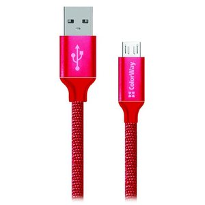 Кабель Colorway USB2.0 AM/Micro-BM Red 1м (CW-CBUM002-RD) 469916 фото