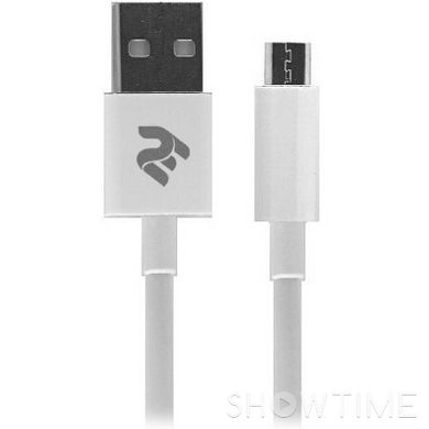 Кабель 2E USB2.0 AM/Micro-BM White 1м (2E-CCMAB-WT) 470595 фото