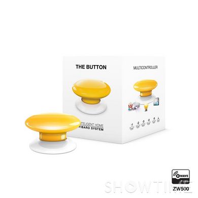Розумна кнопка Fibaro The Button, Z-Wave, 3V ER14250, жовта 436140 фото