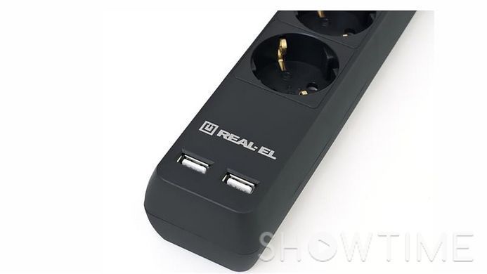 Фильтр питания Real-El RS-6 Protect USB 3m Black 1-011235 фото