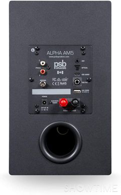 Активна полочная акустика 2x50 Вт PSB Alpha AM5 Matte Black 1-000150 фото